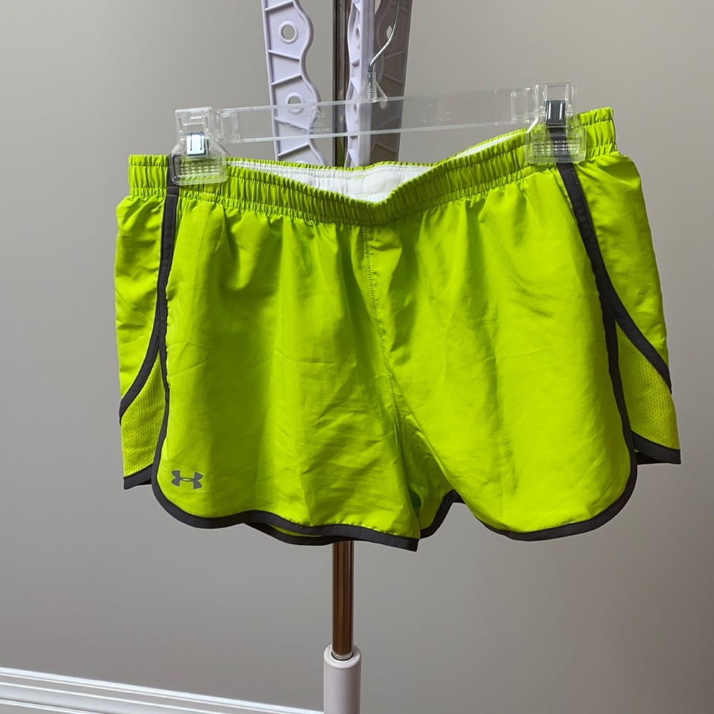 Green under armour shorts.